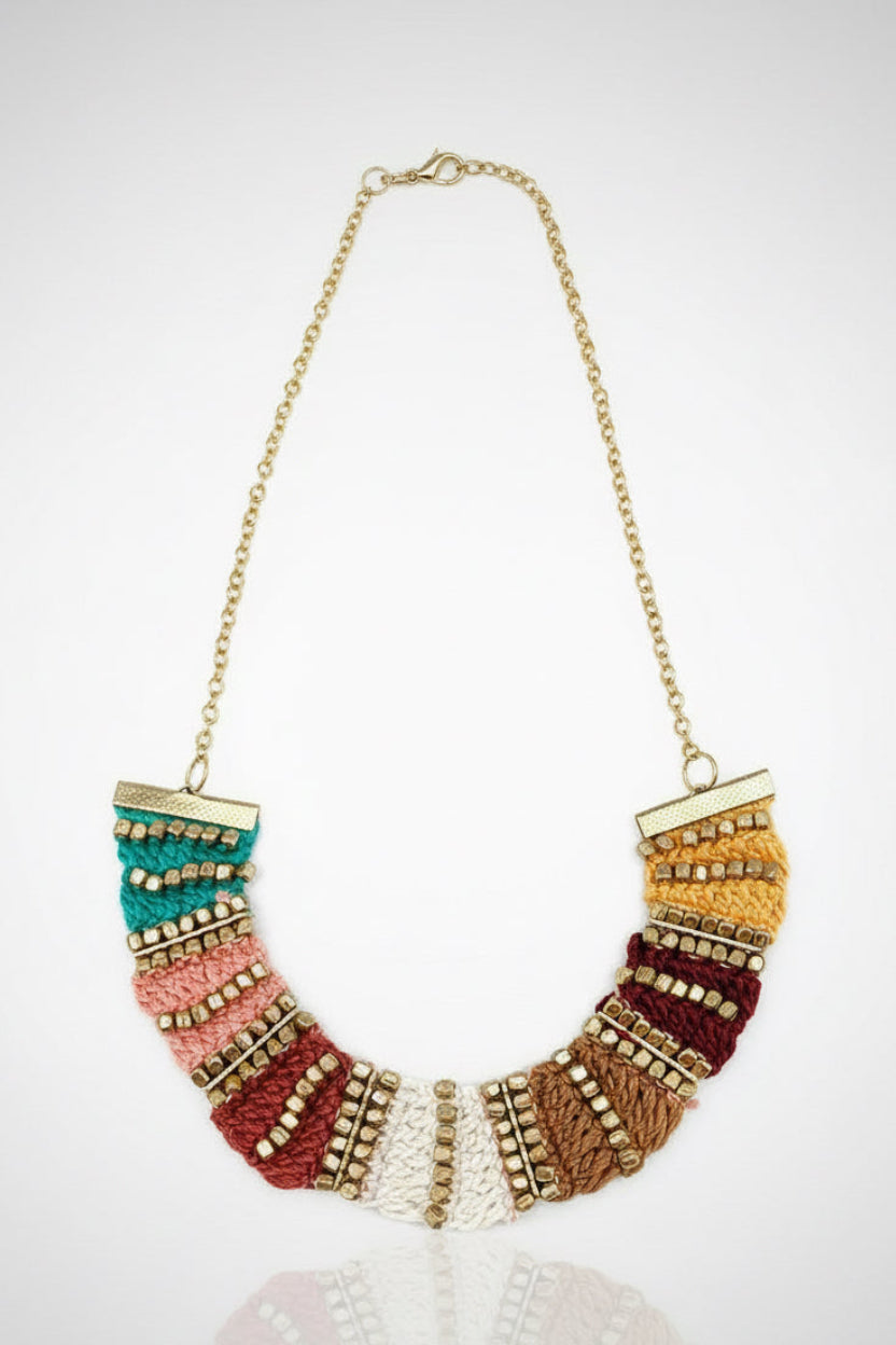 Handmade Warp & Weft Collar Necklace