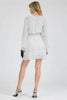 Polka dot fit and flare mini dress with short sleeves
