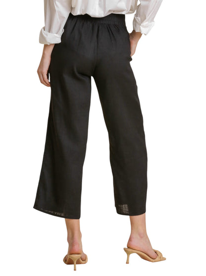 Loom & Lace Linen Elastic Waist Detail Pants