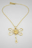 Golden Dragonfly necklace styled