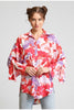 Floral print dolman sleeves shirt