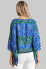 Boat neck kimono in botanica print