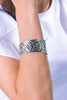 Flower Kashi silver-tone adjustable bracelet styled