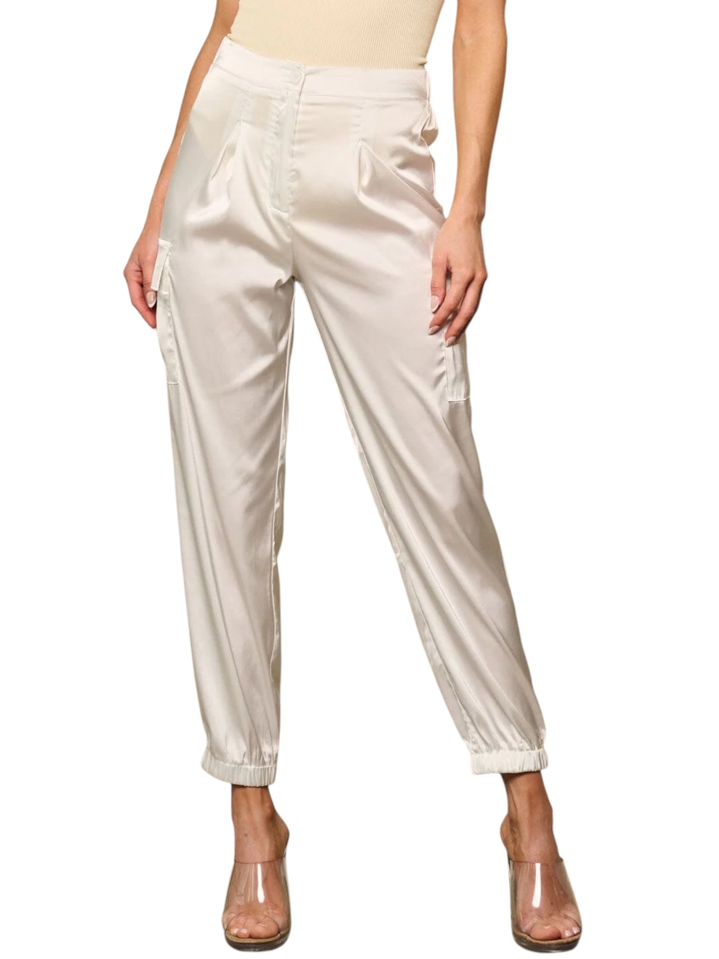 URBAN GLEAM HIGH WAIST SATIN JOGGERS