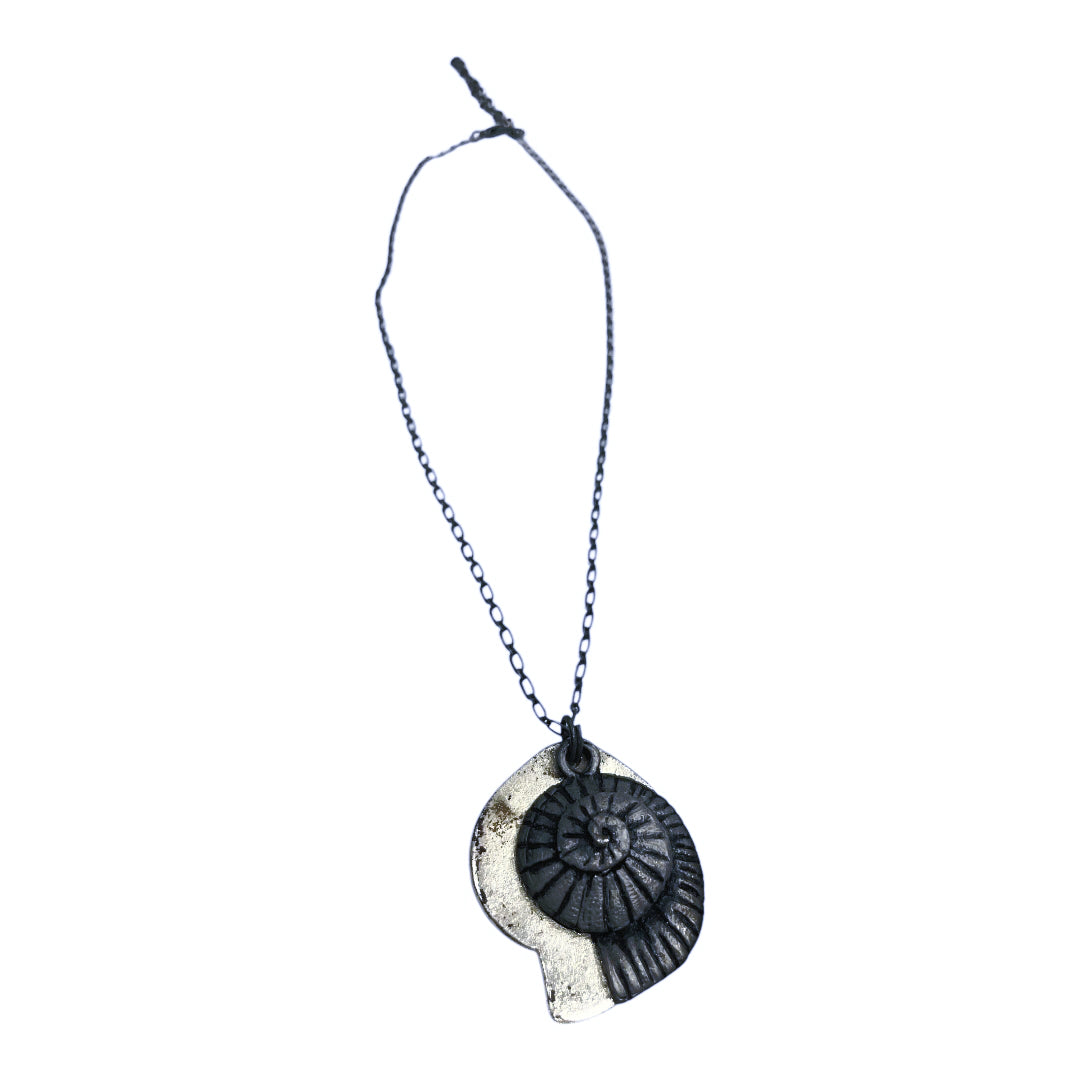 Conch Shell Antique Silver Necklace