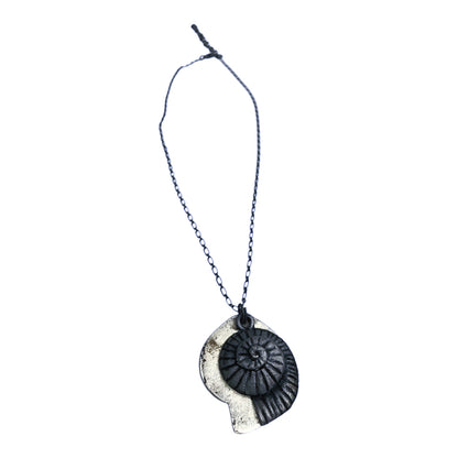 Conch Shell Antique Silver Necklace