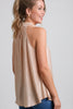 Chain detail halter with keyhole