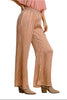 Golden cream satin pants with flowing fabric detail