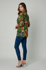 Red tropical floral blazer by Mandalay and Company