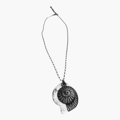 Conch Shell Antique Silver Necklace