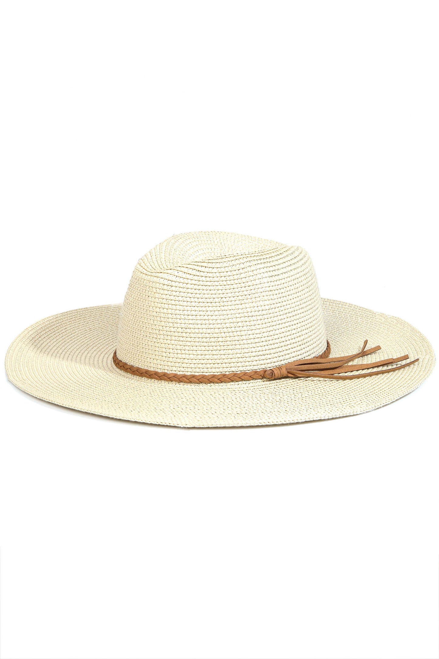 Braided Rope Strap Floppy Brim Sun Hat