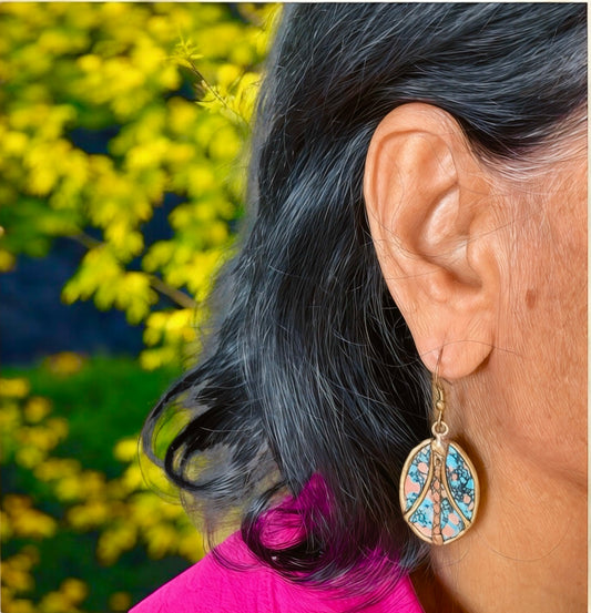 Blue and Green Patina Earrings