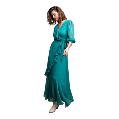 Waist Tie Faux Wrap MaxI Dress