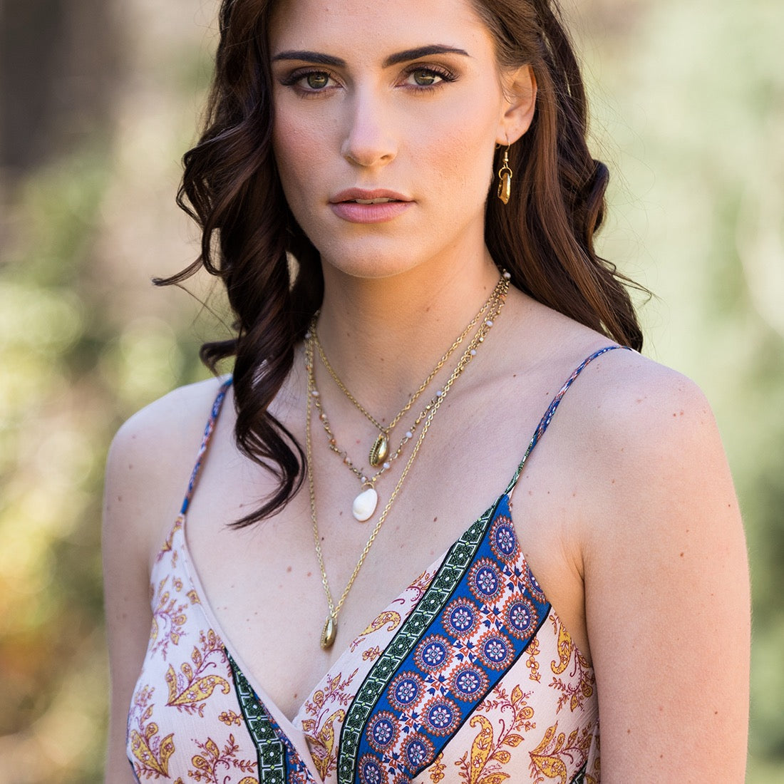 Layered Gold Sea Shells Necklace
