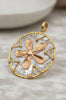 Orbit Flower mixed metal pendant