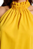 Vibrant ruffle halter tunic top