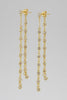 Gilded glow chain earrings with sparkling cubic zirconia