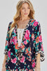 Floral and leopard kimono pants set
