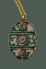 Oval circle spiral patina necklace styled