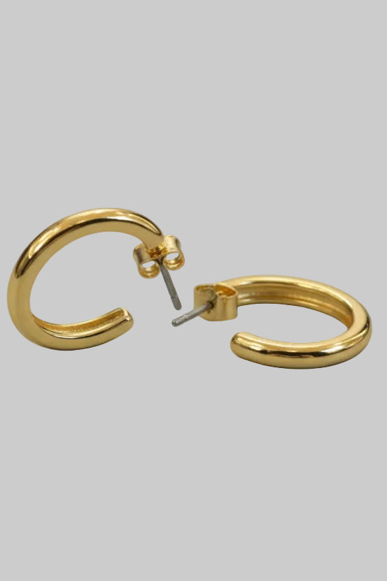 Gold Dipped Oval Hoop Earrings