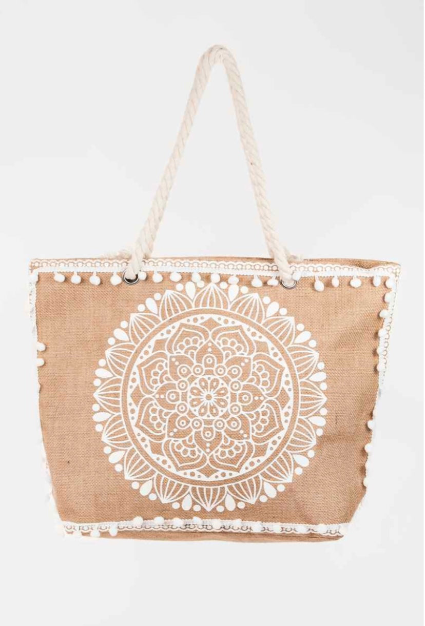 Boho Floral Tote Bag