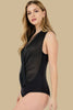 Sleeveless pleated bodysuit