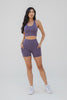 Sports bra crop top and biker short set