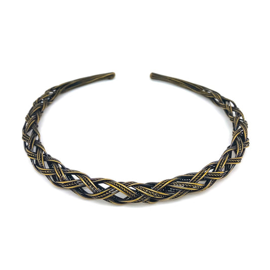 Choker necklace handcrafted using traditional basketweaving techniques