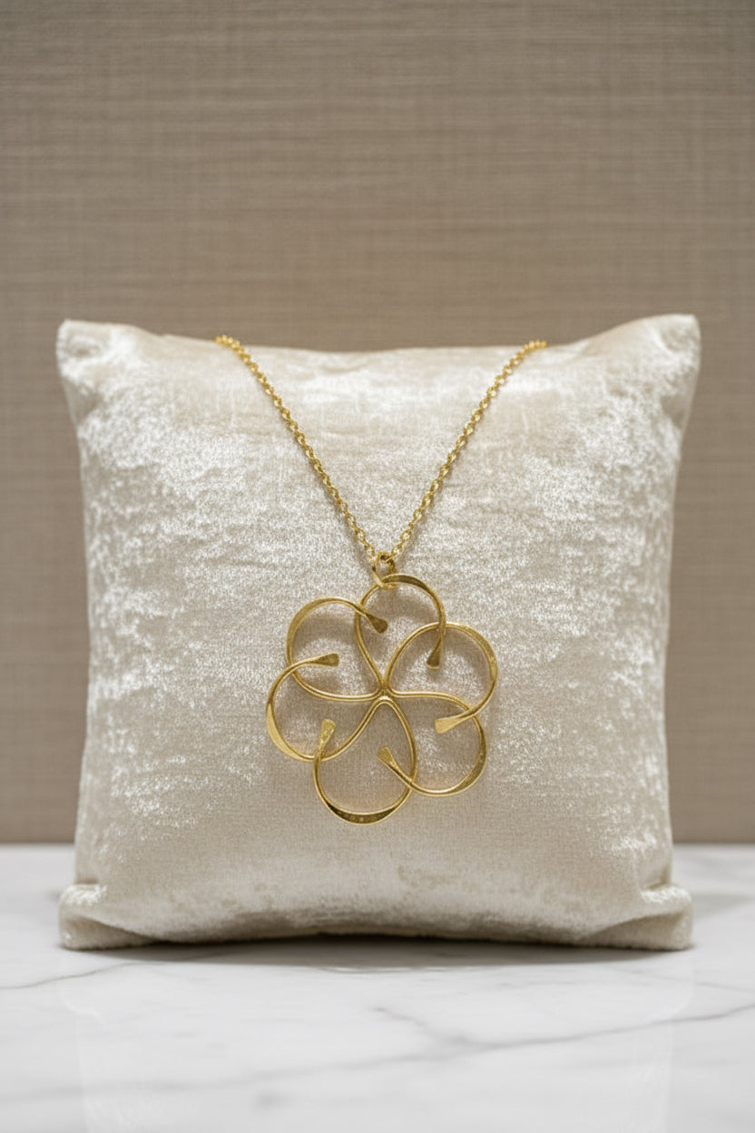 The Golden Flower Flow  Necklace