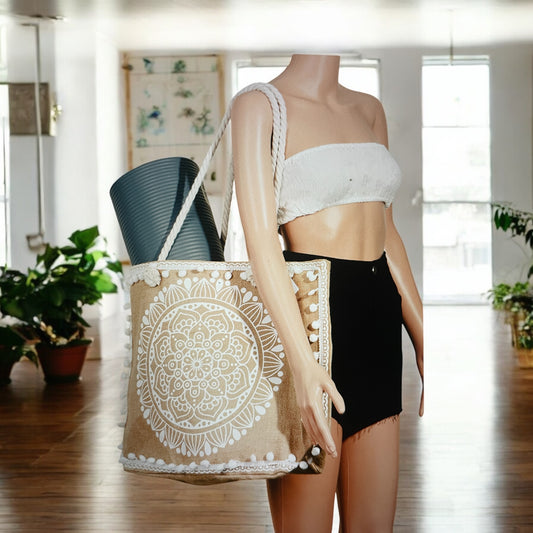 Boho Floral Tote Bag