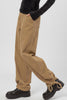 Khaki washed parachute pants detail
