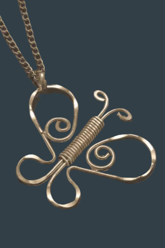 Butterfly Brass Gold Necklace