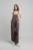 Pintuck detail overall with side pockets