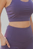 Sports bra and biker shorts set front view