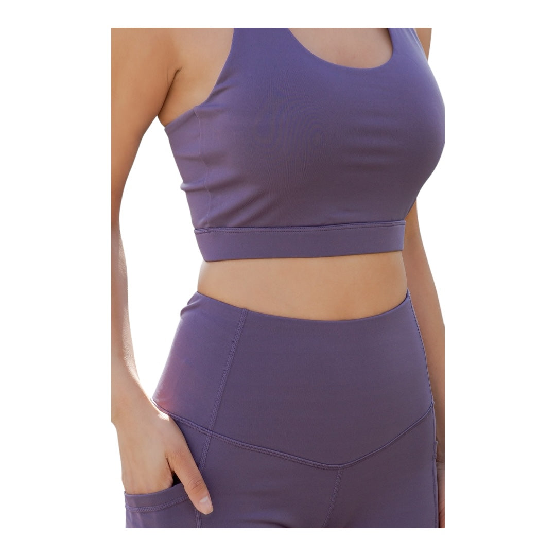 SPORTS BRA CROP TOP &  BIKER SHORT SET