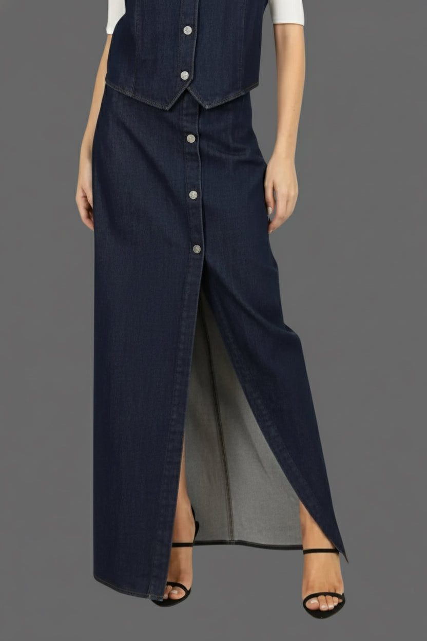 THE BUTTONDOWN BLUES DENIM SKIRT