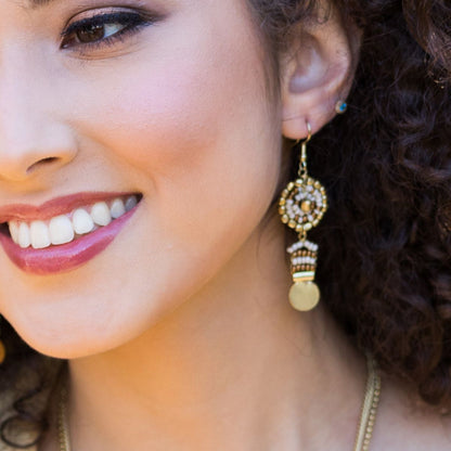 Sachi Coffee Earrings