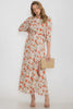 Floral maxi dress with open back detail