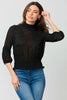 Lace turtle neck 3/4 sleeve top