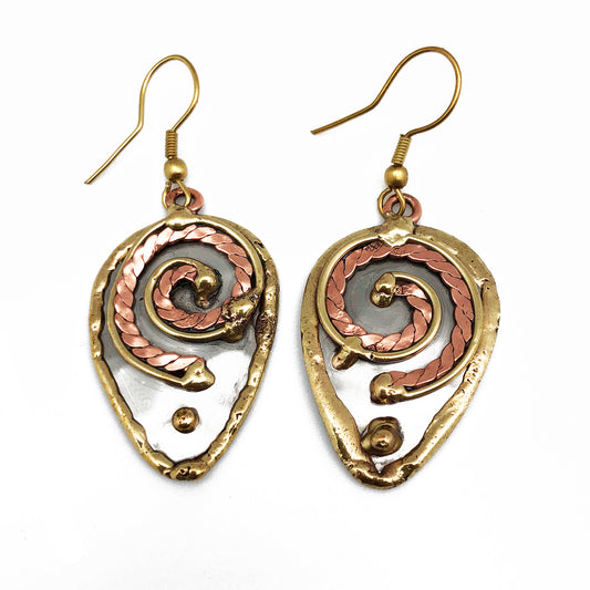 Spiral Teardrop Earrings