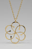 Gold floral necklace detail