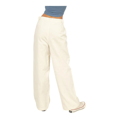 Cream High Waisted Wide Leg Pants