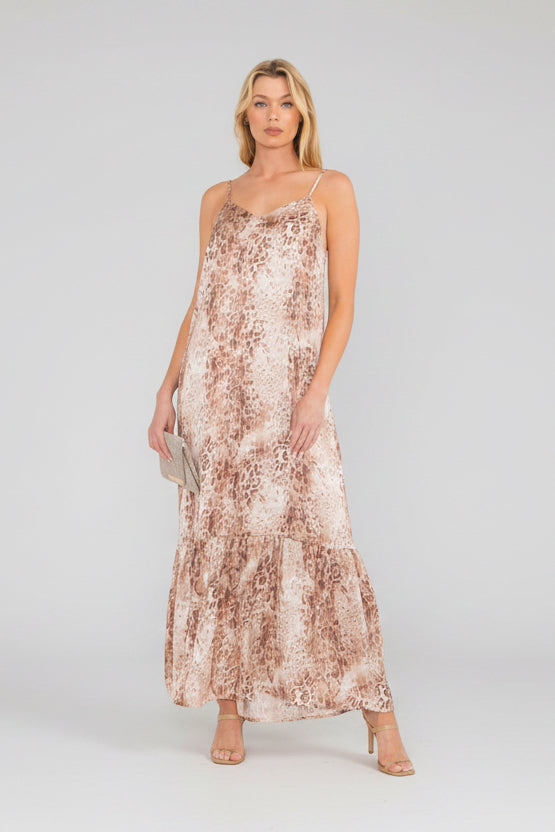 SOFT LEOPARD LUXE  MAXI DRESS