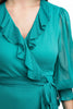 Ruffle wrap maxi dress