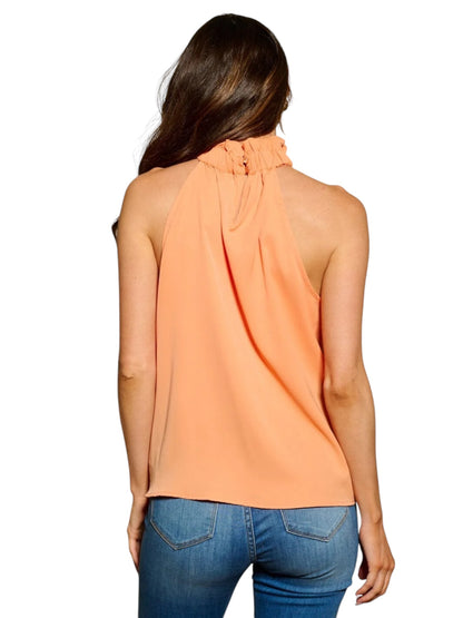 RUFFLE RADIANCE HALTER TOP