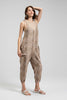 Tribal print shoulder tie jumpsuit