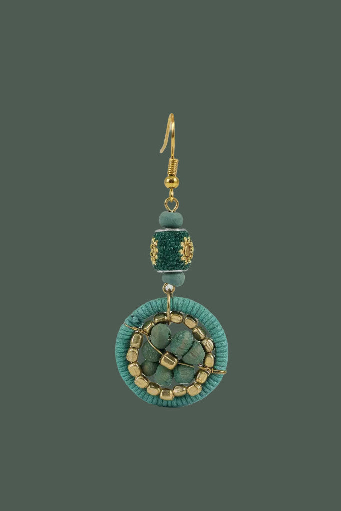 Sachi Beads and Discs Ocean Sky Earrings