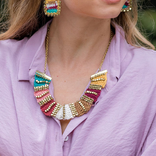 Handmade Warp & Weft Collar Necklace
