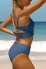 Ruched padded swimsuit back view