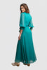 Tie-waist faux-wrap maxi dress